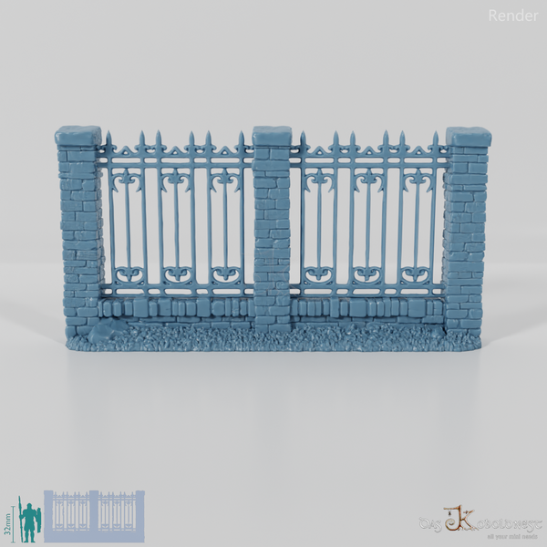 Fence - Iron cemetery fence A1