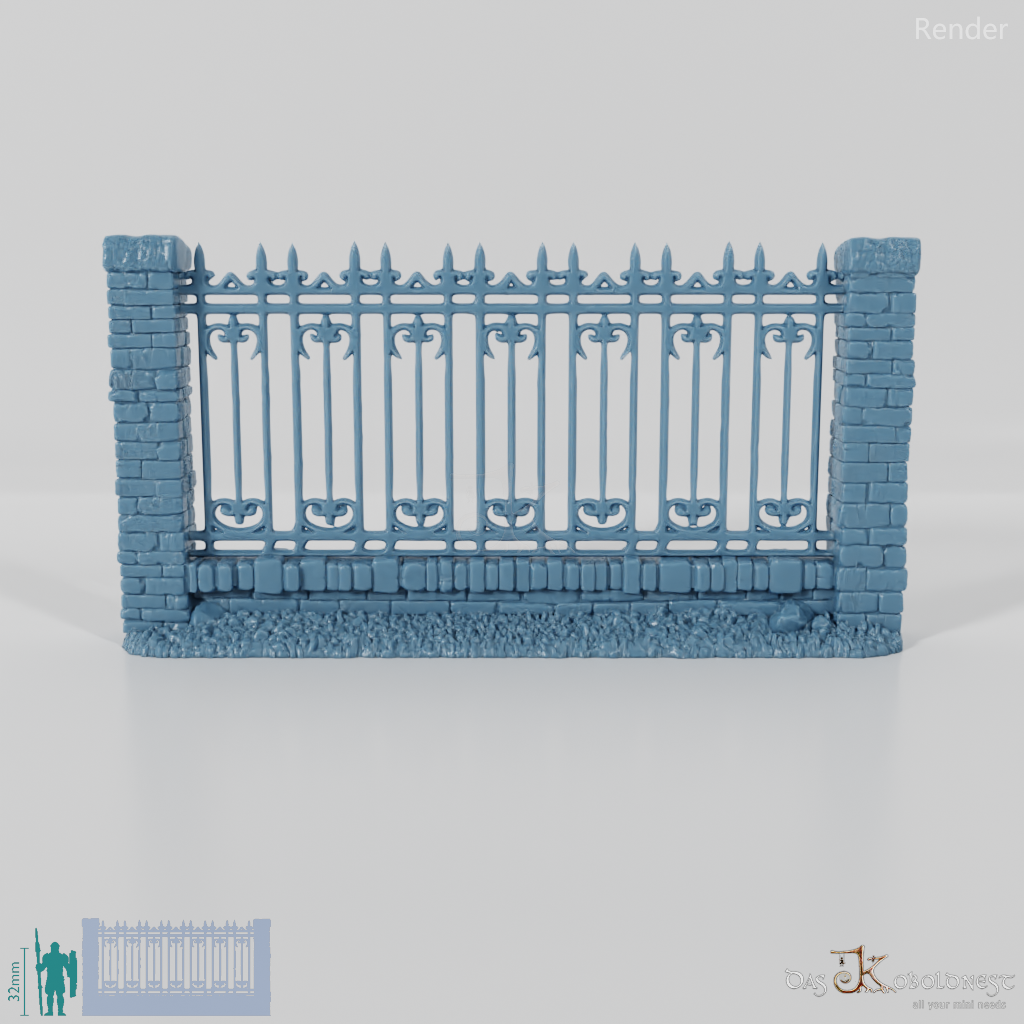 Fence - Iron cemetery fence A0