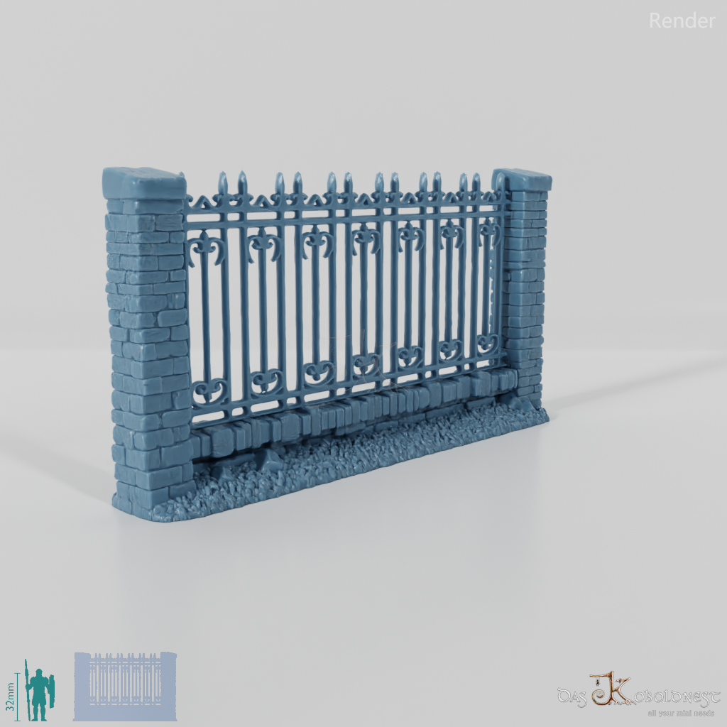 Fence - Iron cemetery fence A0