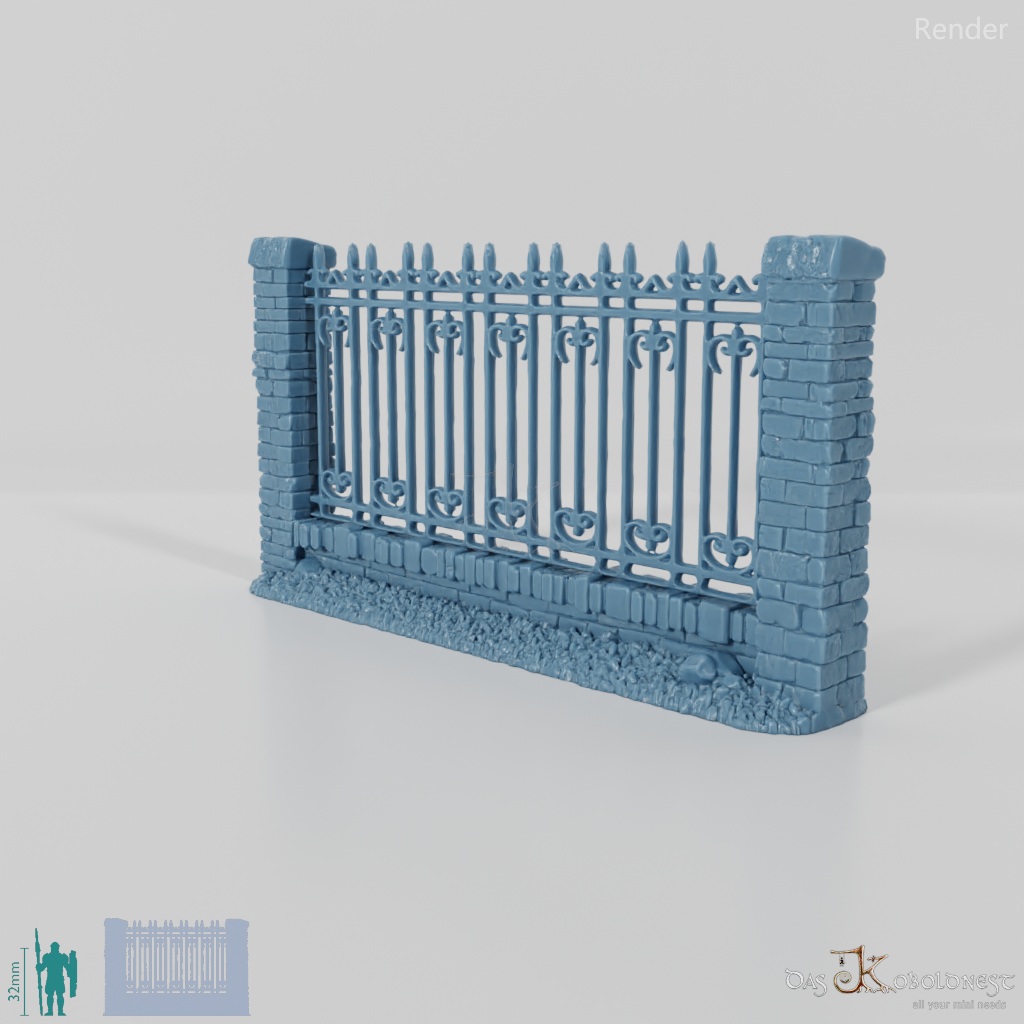 Fence - Iron cemetery fence A0