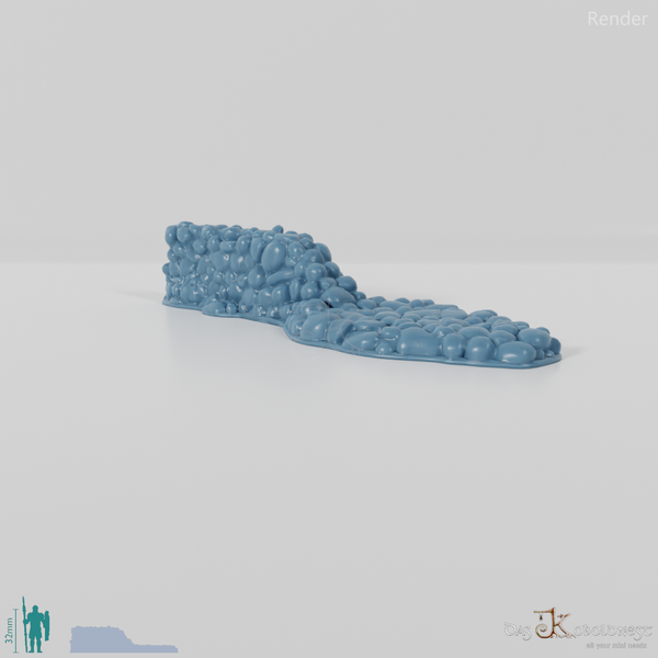 Wall - Low natural stone wall - Collapsed wall end