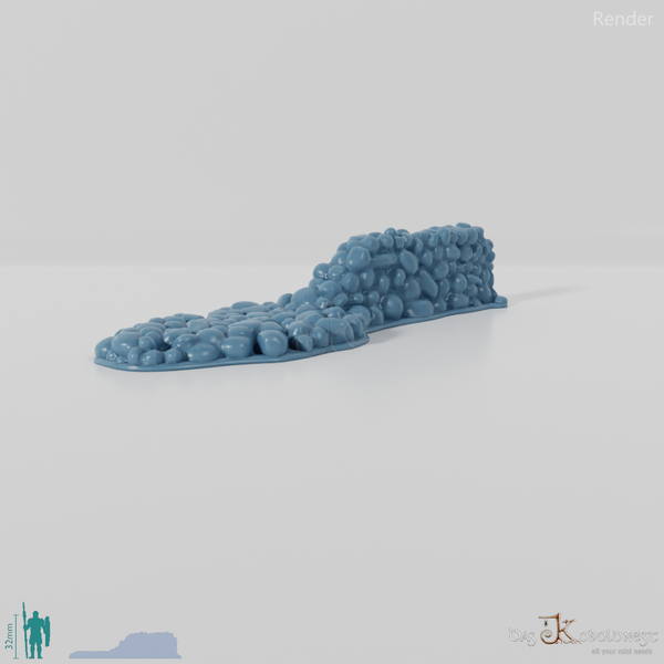 Wall - Low natural stone wall - Collapsed wall end