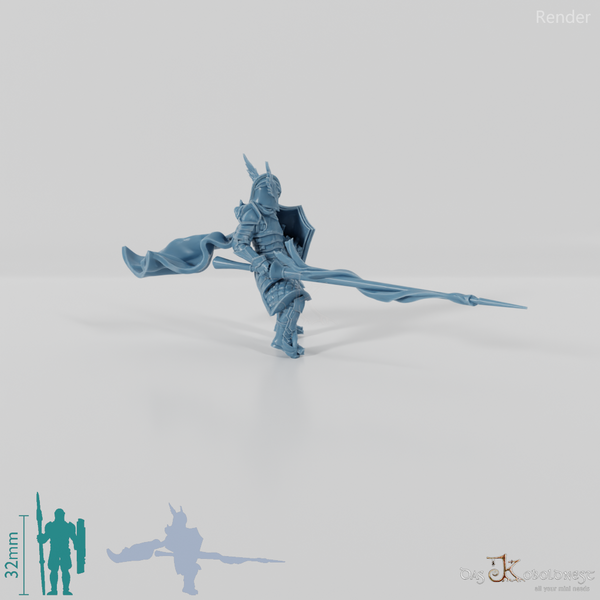 Schwingenritter der Lehnsgüter - Anführer 02 in Reitpose