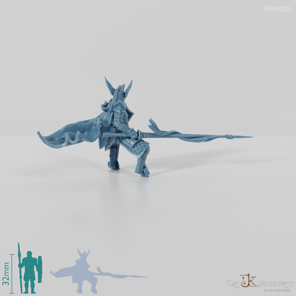 Schwingenritter der Lehnsgüter - Anführer 01 in Reitpose