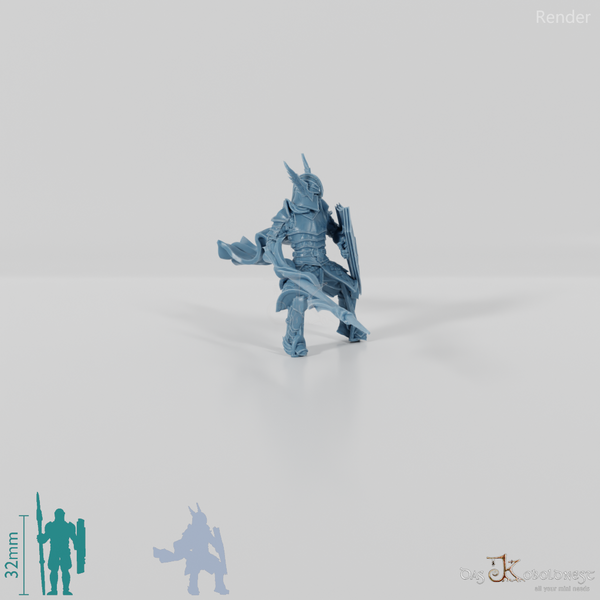 Schwingenritter der Lehnsgüter - Anführer 02 in Reitpose