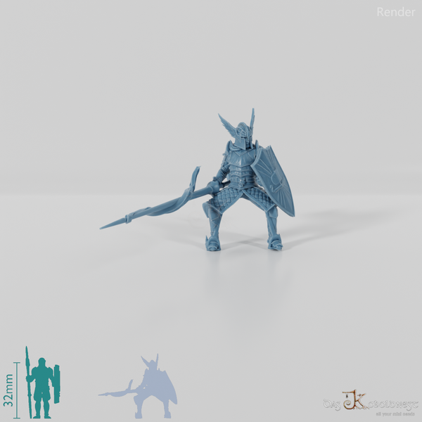 Schwingenritter der Lehnsgüter - Anführer 02 in Reitpose