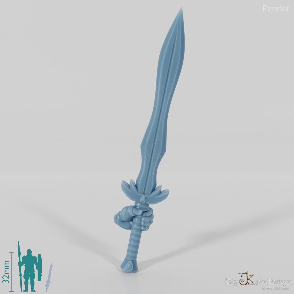 Elven sword - Elegant one-handed sword with hand A
