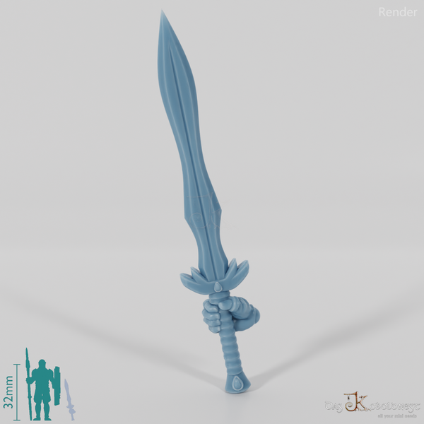 Elven sword - Elegant one-handed sword with hand A