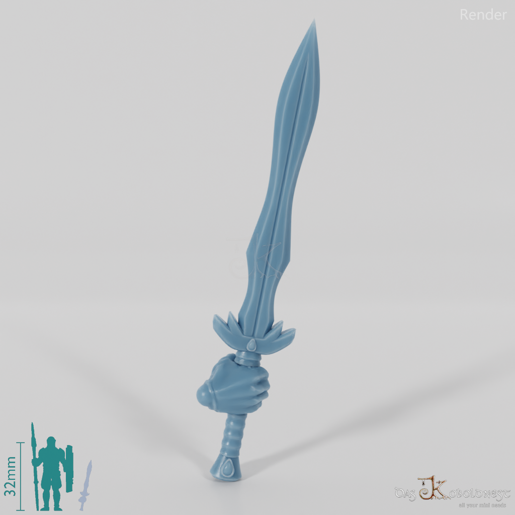 Elven sword - Elegant one-handed sword with hand A