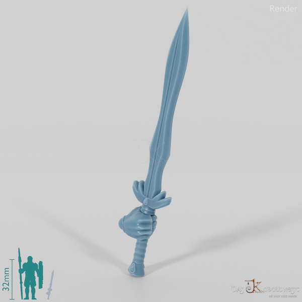 Elven sword - Elegant one-handed sword with hand A