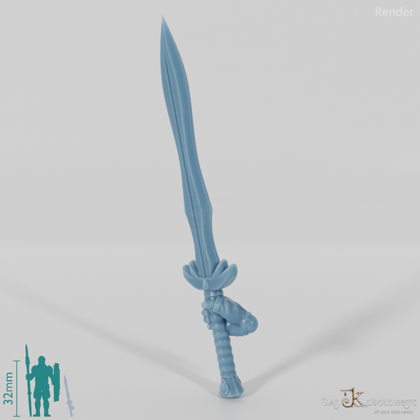 Elven sword - Elegant one-handed sword with hand A