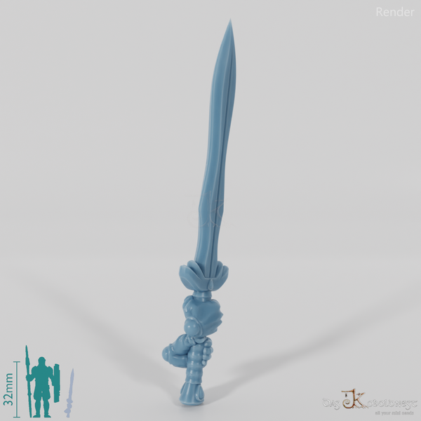 Elven Sword - Elegant two-handed sword with hands A
