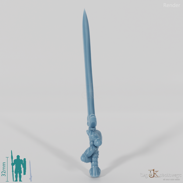 Elven Sword - Elegant two-handed sword with hands A