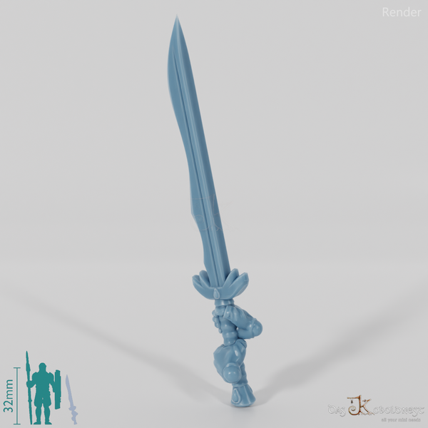 Elfenschwert - Elegantes Zweihandschwert mit Händen B