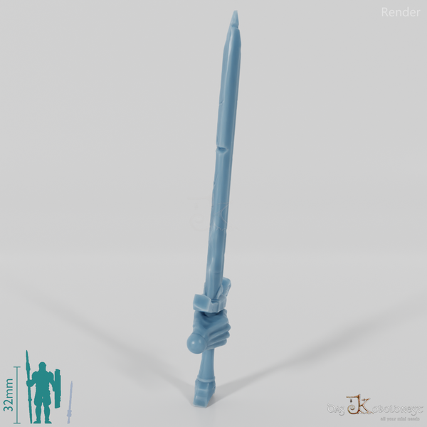 Geister-Schwert B mit Hand