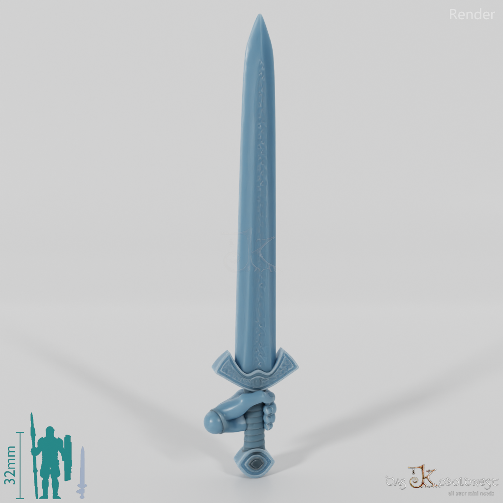 Reitervolk-Schwert, Verziert 1 mit Hand