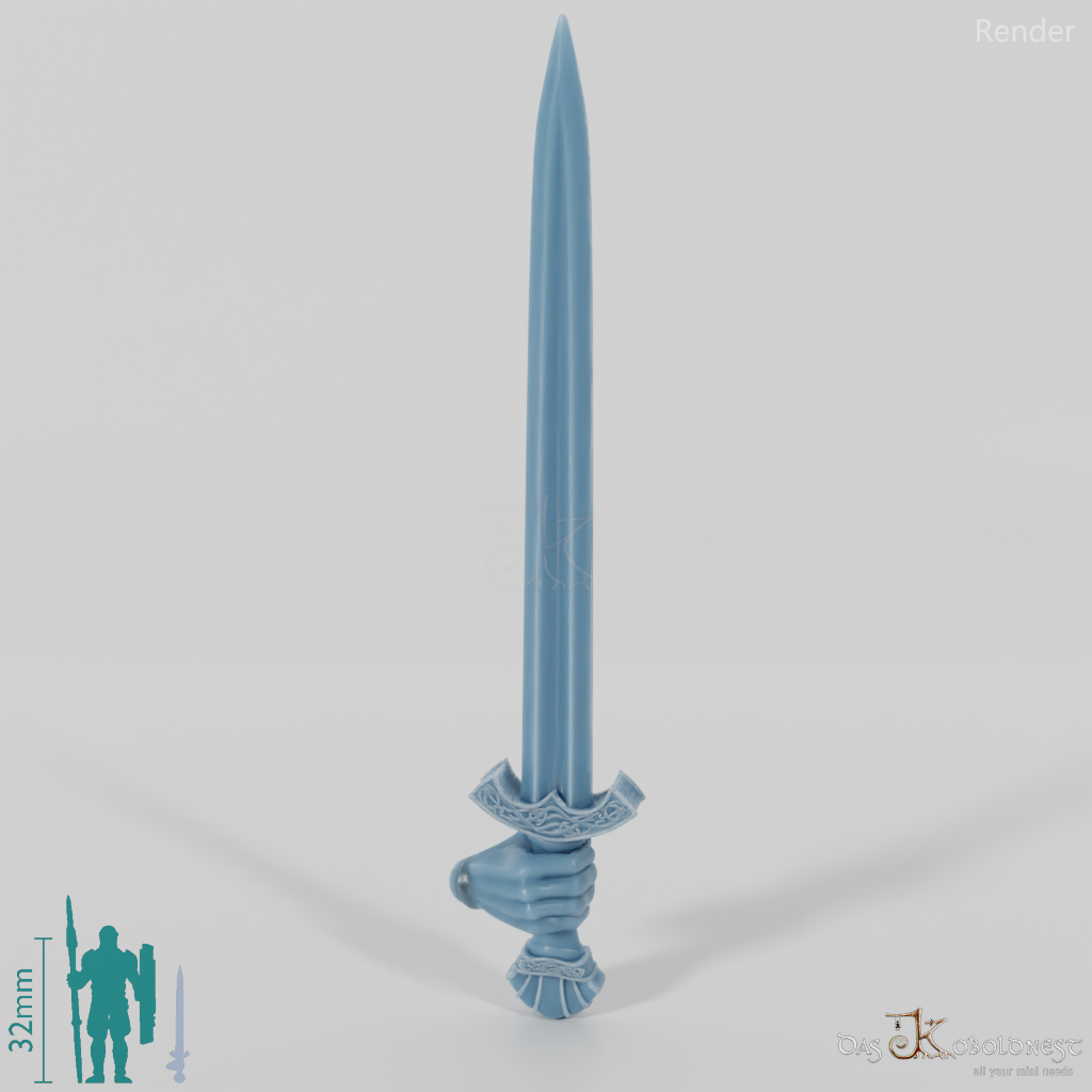 Reitervolk-Schwert, Verziert 2 mit Hand