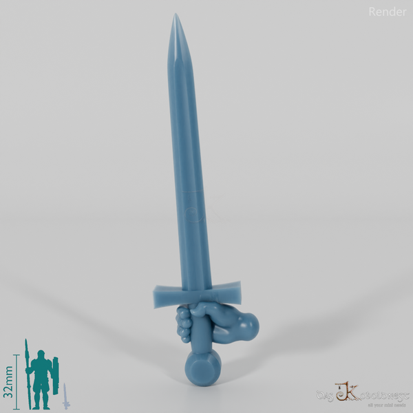 Halfling sword with hand