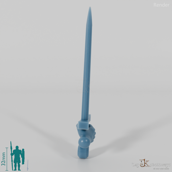 Halfling sword with hand