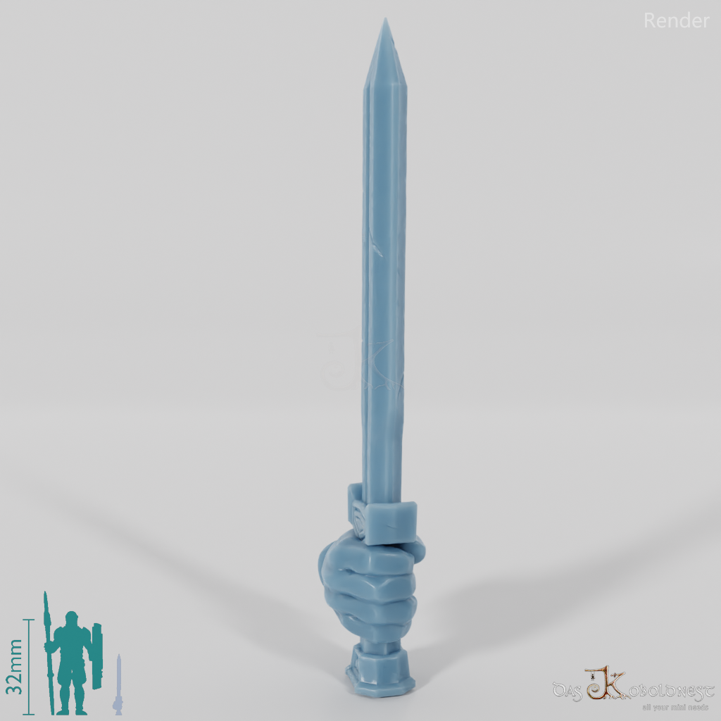 Dwarven short sword with hand