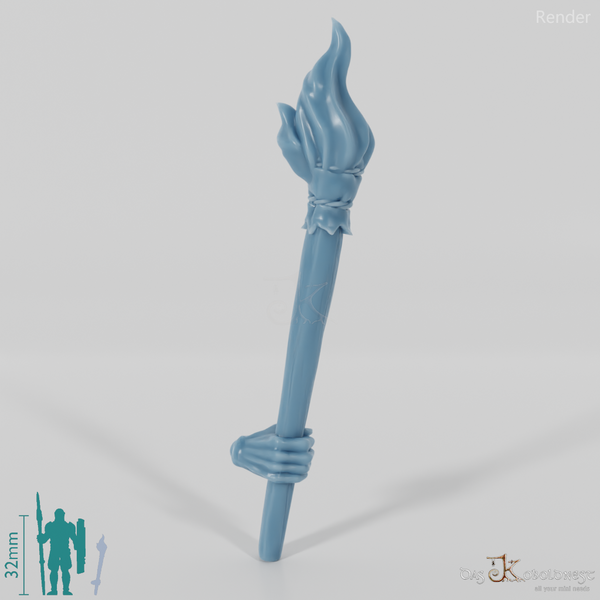 Orc torch with hand