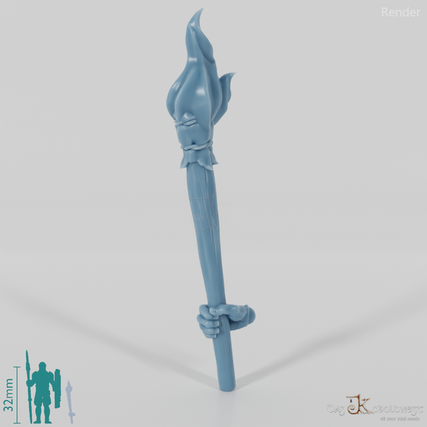 Orc torch with hand