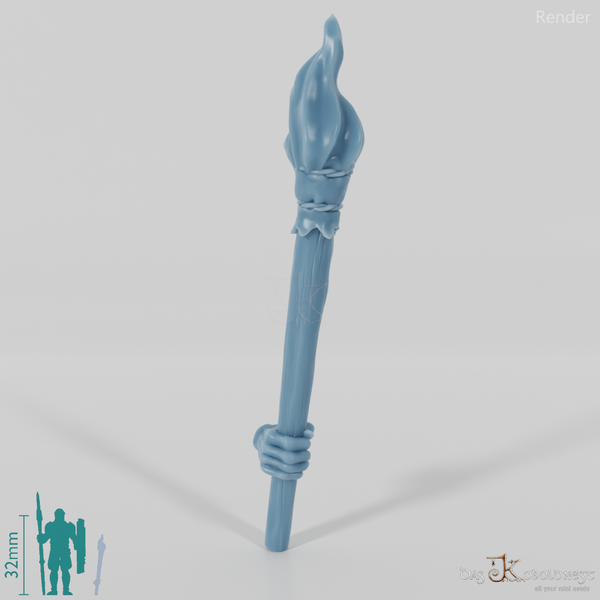Orc torch with hand