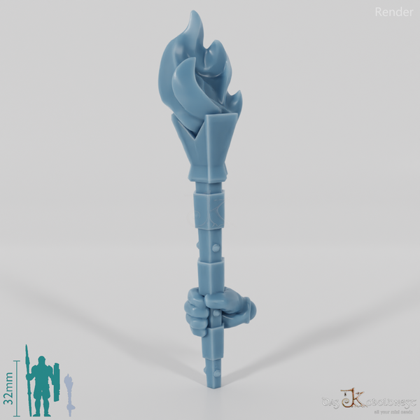 Dwarven torch with hand