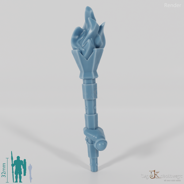 Dwarven torch with hand