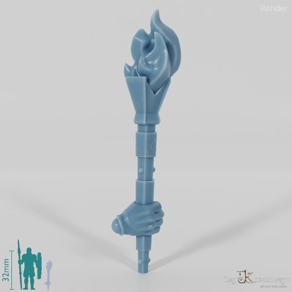 Dwarven torch with hand