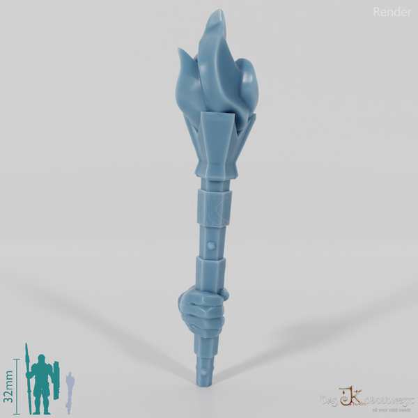 Dwarven torch with hand