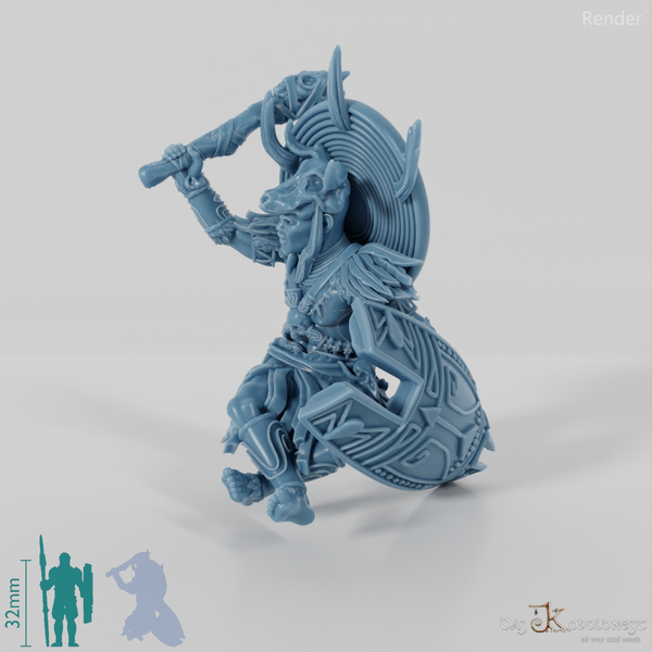 Südmenschen-Stammeskrieger Anführer (Beritten)