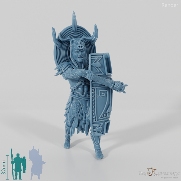 Südmenschen-Stammeskrieger Anführer