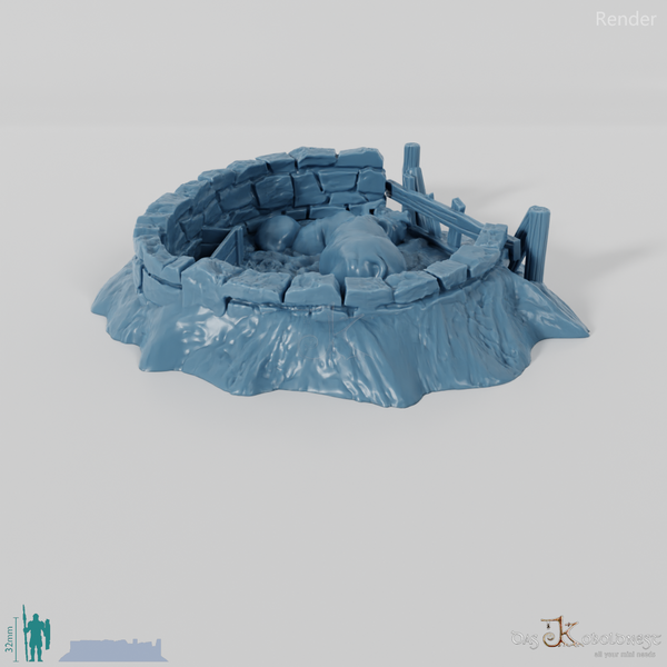 Stable - pig pen with two pigs