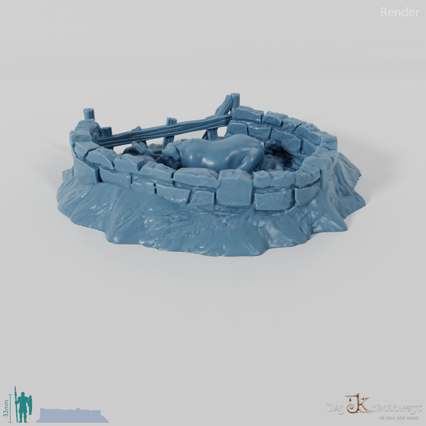 Stable - pig pen with two pigs