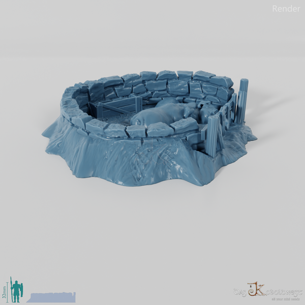 Stable - pig pen with two pigs