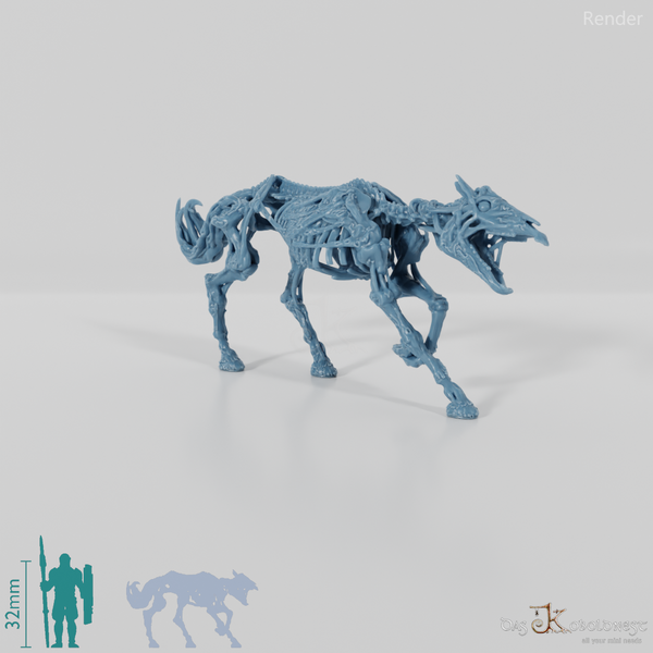 Angry skeleton horse