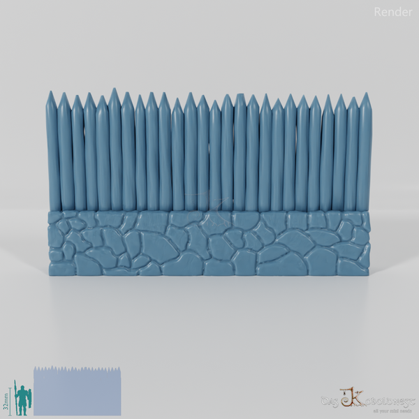 Palisade - Stone Reinforced Palisade - Straight