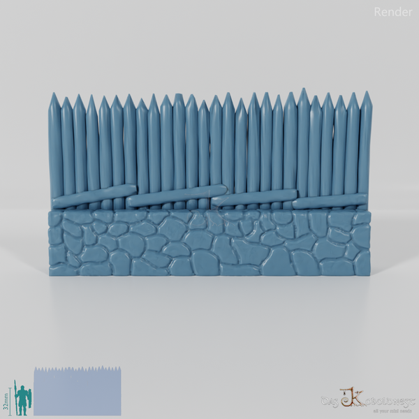 Palisade - Stone Reinforced Palisade - Straight