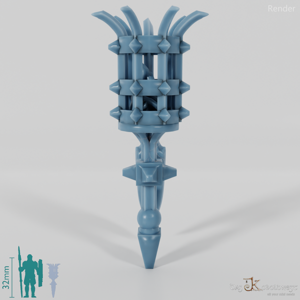 Lantern - wall lantern with metal basket 01