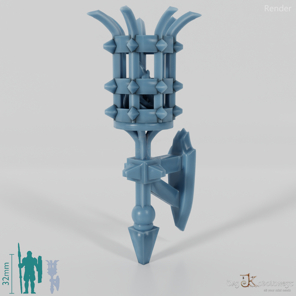 Lantern - wall lantern with metal basket 01