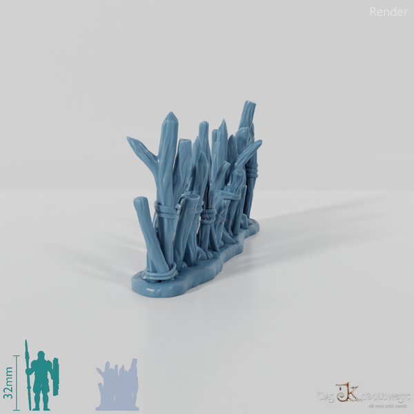 Archaic wooden barricade