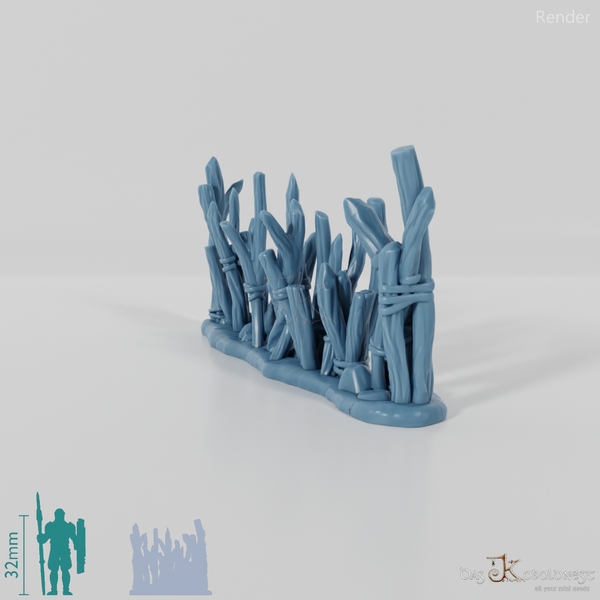 Archaic wooden barricade