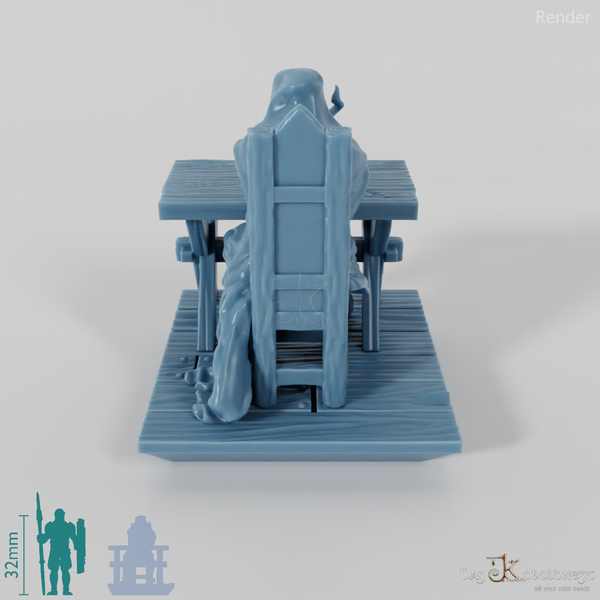 Cloaked Ranger at table