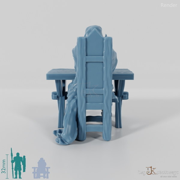 Cloaked Ranger at table