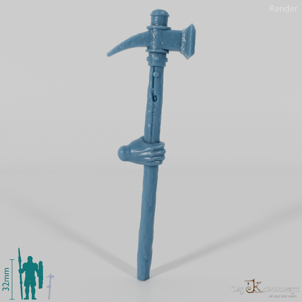 Halfling warhammer with hand