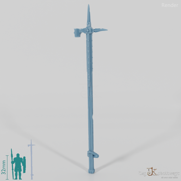 Geister-Kriegshammer, hinten gegriffen mit Hand